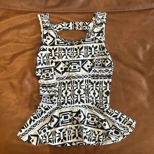 Body central fancy flare blouse